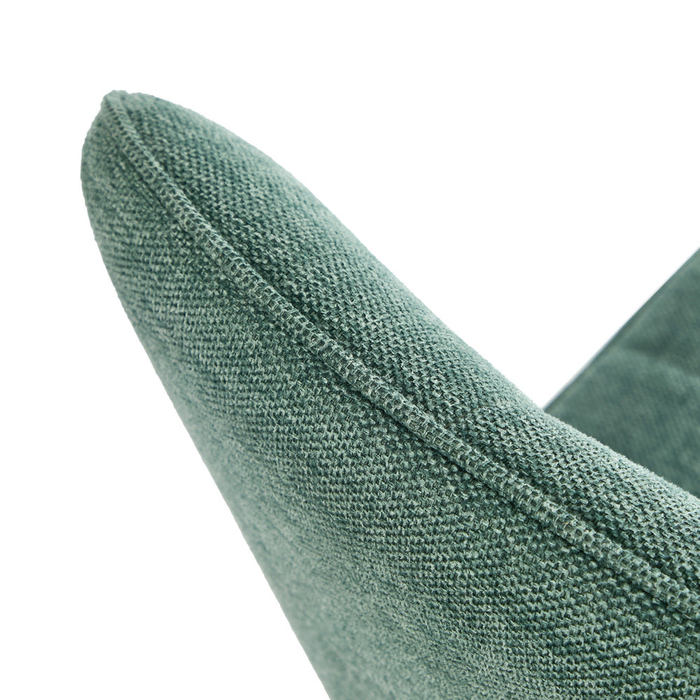 2x Dining Chair Kitchen Seat Linen Fabric Accent Chair Green