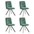 4x Dining Chair Kitchen Seat Linen Fabric Accent Chair Green
