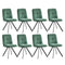 8x Dining Chair Kitchen Seat Linen Fabric Accent Chair Green