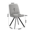 4x Dining Chair Kitchen Seat Linen Fabric Accent Chair Grey