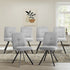 6x Dining Chair Kitchen Seat Linen Fabric Accent Chair Grey
