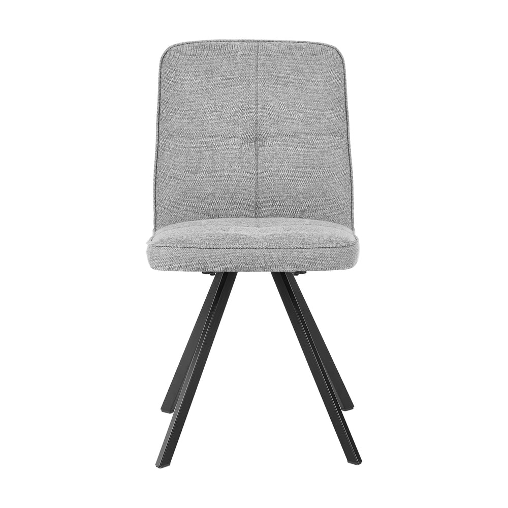 6x Dining Chair Kitchen Seat Linen Fabric Accent Chair Grey
