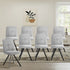8x Dining Chair Kitchen Seat Linen Fabric Accent Chair Grey