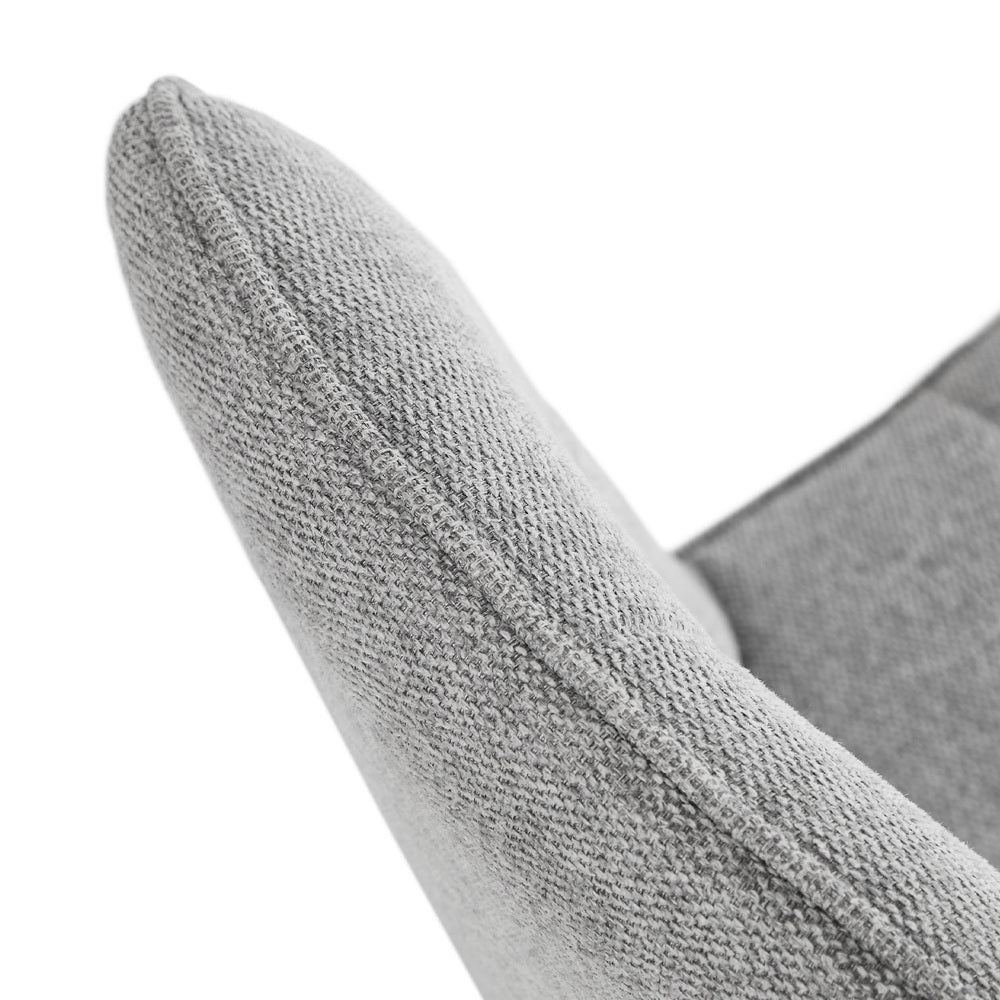 8x Dining Chair Kitchen Seat Linen Fabric Accent Chair Grey