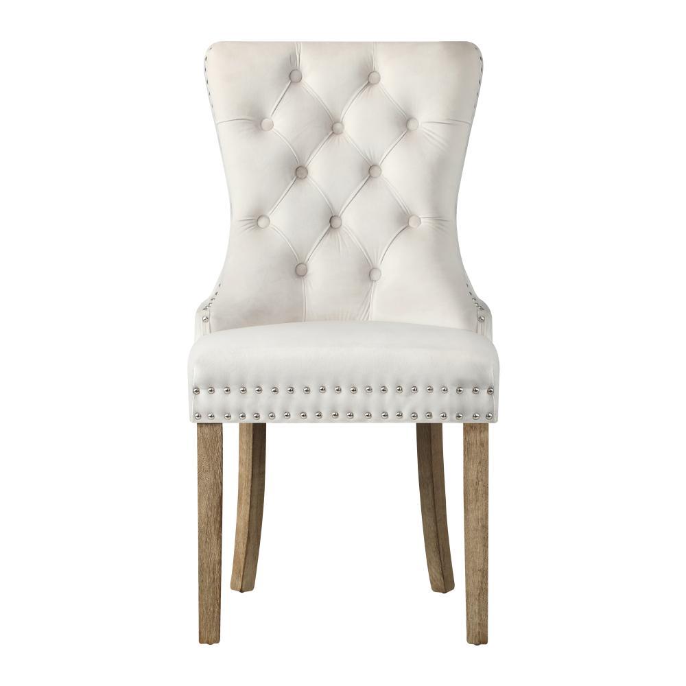 Velert Dining Chair with French Tufted X2 Beige