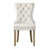 4x Velvet Dining Chairs French Provincial Tufted Beige