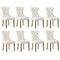 8x Velvet Dining Chairs French Provincial Tufted Beige