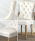8x Velvet Dining Chairs French Provincial Tufted Beige