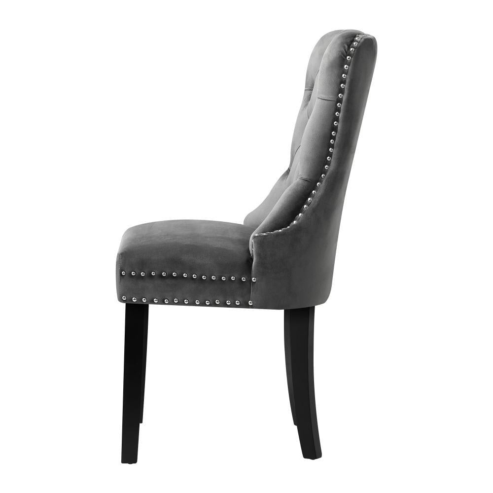 Velert Dining Chair with French Tufted X2 Grey