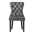 6x Velvet Dining Chairs French Provincial Tufted Grey