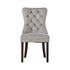 4x Velvet Dining Chairs Upholstered French Tufted Light Grey