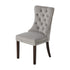 4x Velvet Dining Chairs Upholstered French Tufted Light Grey
