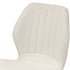 Set of 8 Dining Chairs Padded Seat Armless Boucle White