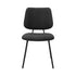 Oikiture 2x Dining Chair Vintage Retro Polyester Dark Grey