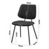 Oikiture 8x Dining Chair Vintage Retro Polyester Padded Dark Grey