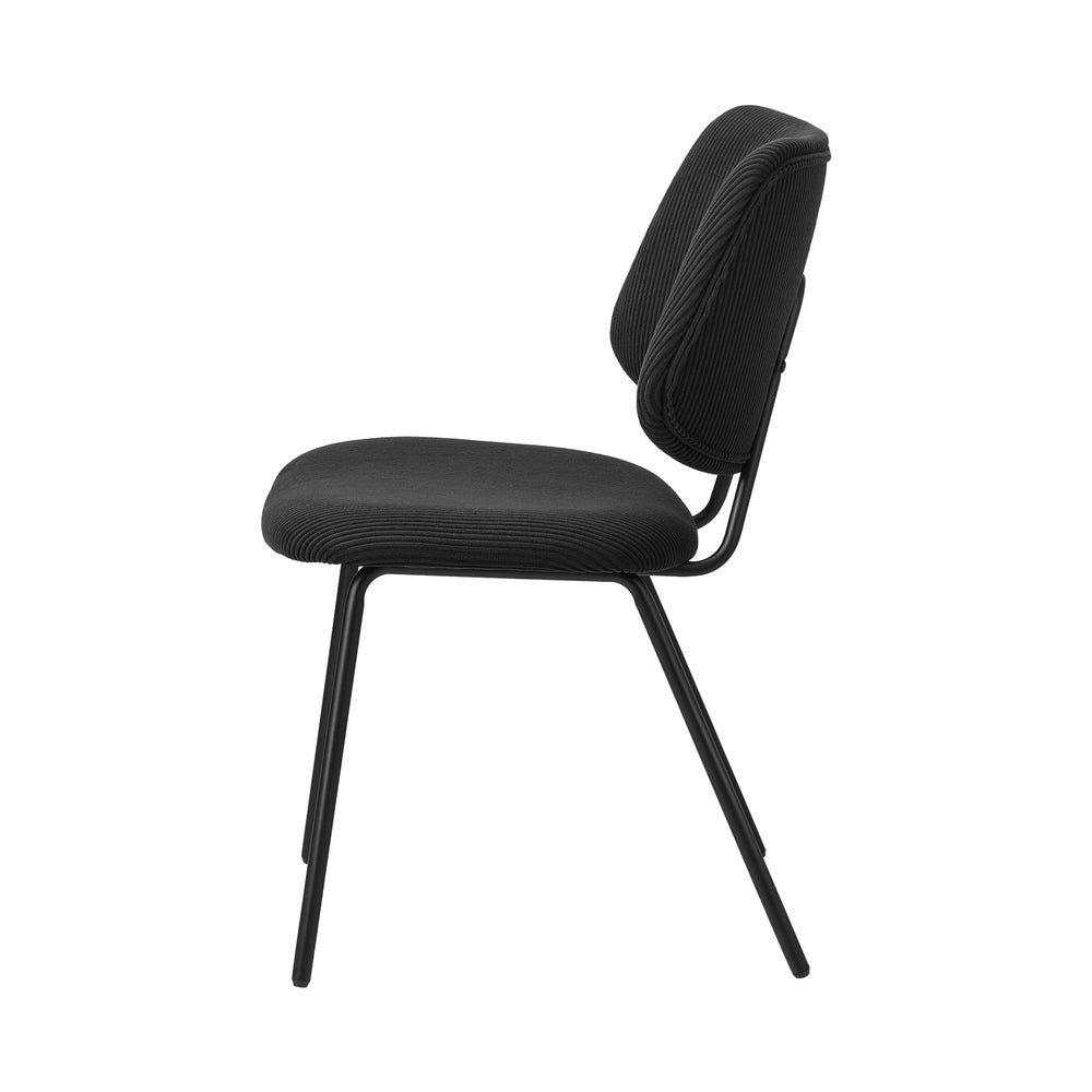 Oikiture 8x Dining Chair Vintage Retro Polyester Padded Dark Grey
