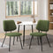 Oikiture 2x Wishbone Dining Chairs Beige Rope Seat Wooden Look Set