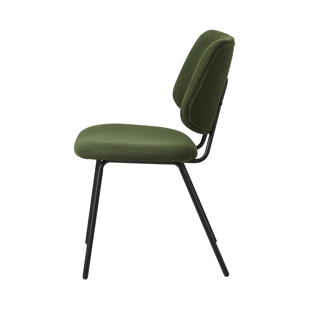 Oikiture 2x Dining Chair Vintage Retro Polyester Green