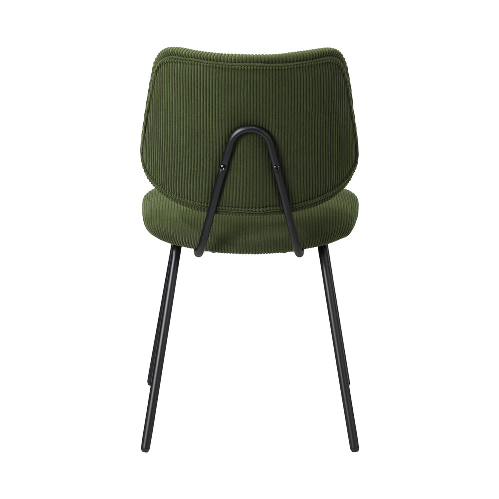 Oikiture 2x Dining Chair Vintage Retro Polyester Green