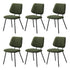 6x Dining Chair Vintage Retro Polyester Padded Green