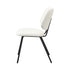 Oikiture 6x Dining Chair Vintage Retro Sherpa Padded White