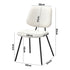 Oikiture 8x Dining Chair Vintage Retro Sherpa Padded White