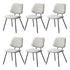 Oikiture 6x Dining Chair Vintage Retro Polyester Padded White
