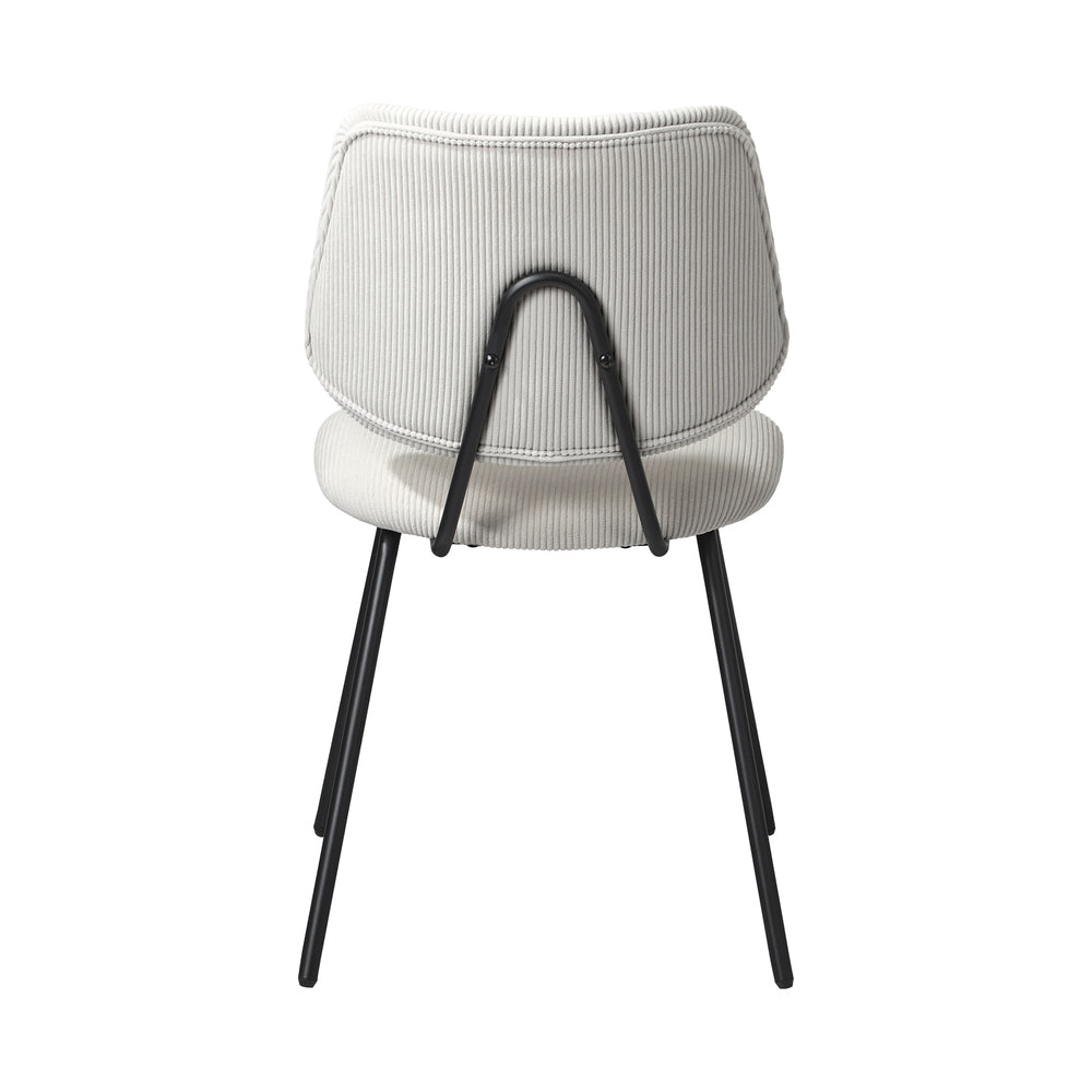 Oikiture 6x Dining Chair Vintage Retro Polyester Padded White