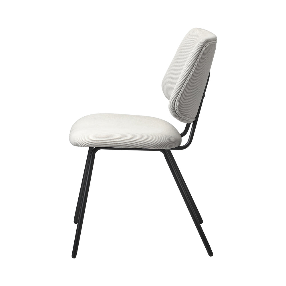 Oikiture 8x Dining Chair Vintage Retro Polyester Padded White