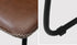 6x Dining Chairs Retro Padded Seat PU Brown