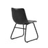 4x Dining Chairs Retro Padded Seat PU Grey