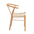 Oikiture Set of 4 Wooden Dining Chair Wishbone Shaped Chair