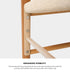 Oikiture Set of 6 Wooden Dining Chair Wishbone Shaped Chair