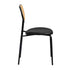 4PCS Dining Chair Rattan Furniture PU Leather Black