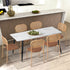4PCS Dining Chair Rattan Furniture PU Leather Brown