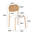 2PCS Rattan Dining Chair Sherpa White