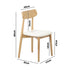 2x Dining Chairs PU Leather Solid Wood Cafe Lounge Beige