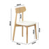 4x Dining Chairs PU Leather Solid Wood Beige