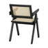 Oikiture 6x Dining Chairs Rattan Chair Wooden Balck