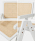 4x Dining Chairs PE Rattan Chair Bamboo Frame White