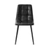 Oikiture 4x Dining Chairs PU Leather Padded Seat Retro Black