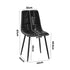 Oikiture 4x Dining Chairs PU Leather Padded Seat Retro Black