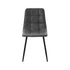 Oikiture 4x Dining Chairs PU Leather Padded Seat Retro Grey