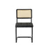 Oikiture 6x Rattan Dining Chair Cesca Replica Cantilever PU Leather
