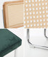 6x Rattan Dining Chair Cesca Replica Cantilever Velvet