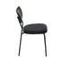 Set of 4 Dining Chairs PU Leather Padded Seat Black