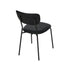 Set of 4 Dining Chairs PU Leather Padded Seat Black