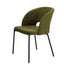 Oikiture 2x Armchair Dining Chair Sherpa Green&Black