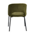 Oikiture 2x Armchair Dining Chair Sherpa Green&Black