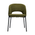 Oikiture 8x Armchair Dining Chair Sherpa Green&Black